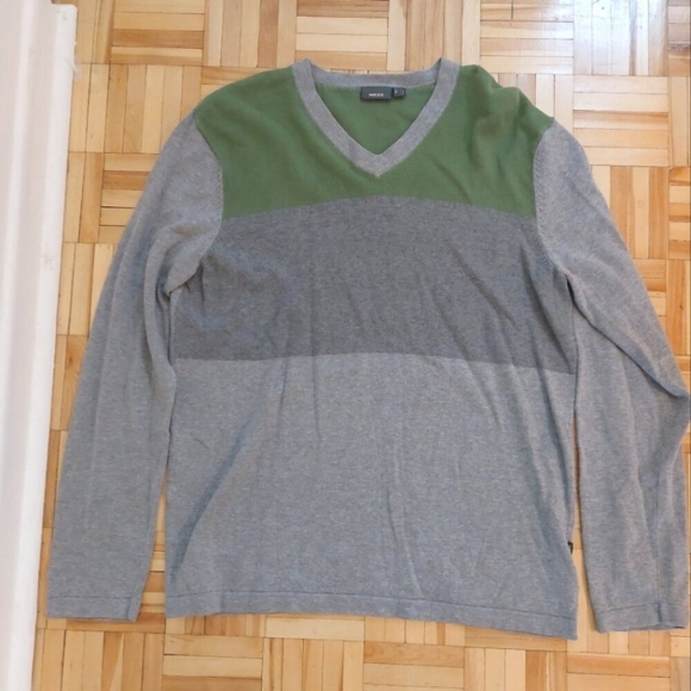 Mexx colorblock cotton long sleeve top size L